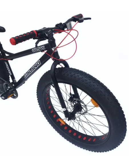 Rower Młodzieżowy Fatbike 26 Stal Unisex 7 Biegów Tarcze Cyngle Odblaski