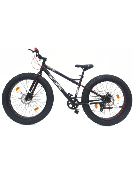 Rower Młodzieżowy Fatbike 26 Stal Unisex 7 Biegów Tarcze Cyngle Odblaski