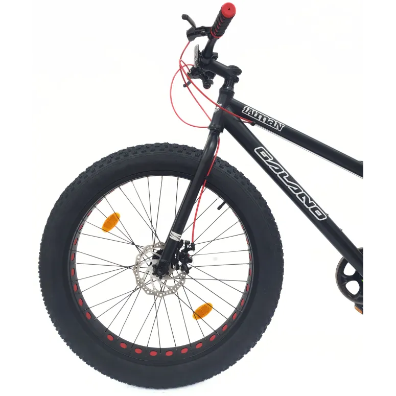 Rower Młodzieżowy Fatbike 26 Stal Unisex 7 Biegów Tarcze Cyngle Odblaski