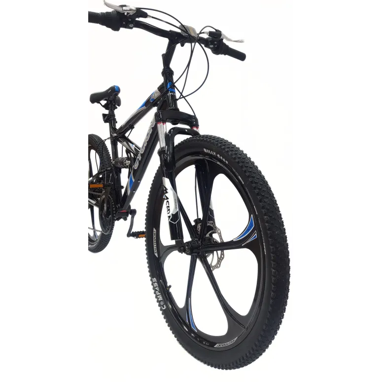 Rower Górski Młodzieżowy 26 Stal Pełna Amortyzacja MTB Tarczowe 21 Biegów