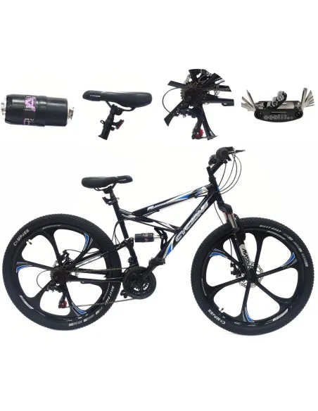 Rower Górski Młodzieżowy 26 Stal Pełna Amortyzacja MTB Tarczowe 21 Biegów