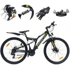 Rower Górski MTB 29 Stal Męski Damski Pełna Amortyzacja Tarcze Światła