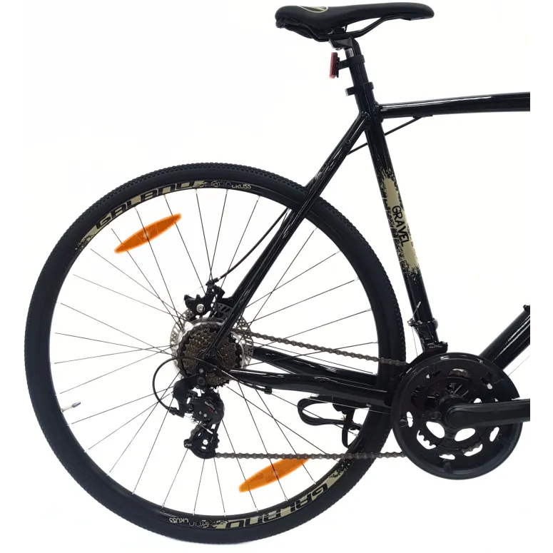 Rower Szosowy Uniwersalny 28 ALU Tarcze 14 Biegów Dzwonek Przełajowy Gravel