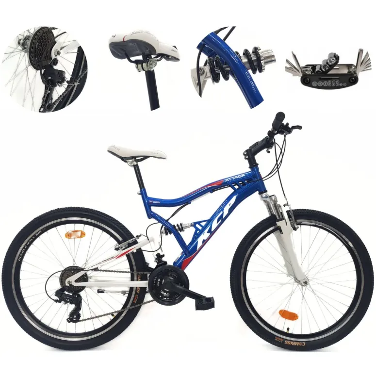 Rower Górski 26 MTB Młodzieżowy Stal Pełna Amortyzacja Stopka Tarcze Cyngle