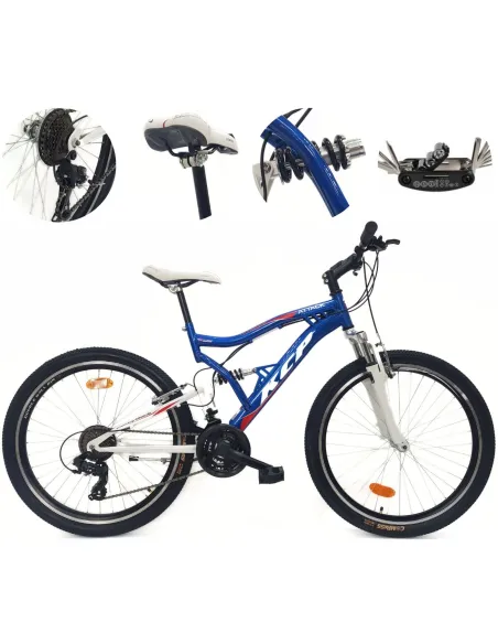 Rower Górski 26 MTB Młodzieżowy Stal Pełna Amortyzacja Stopka Tarcze Cyngle