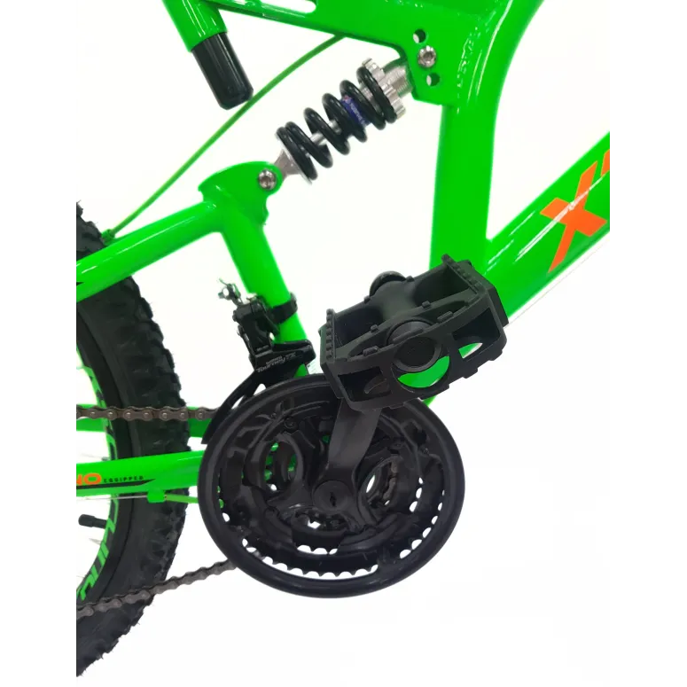 Rower Górski Dziecięcy 24 Młodzieżowy Pełna Amortyzacja Tarcze Microshift