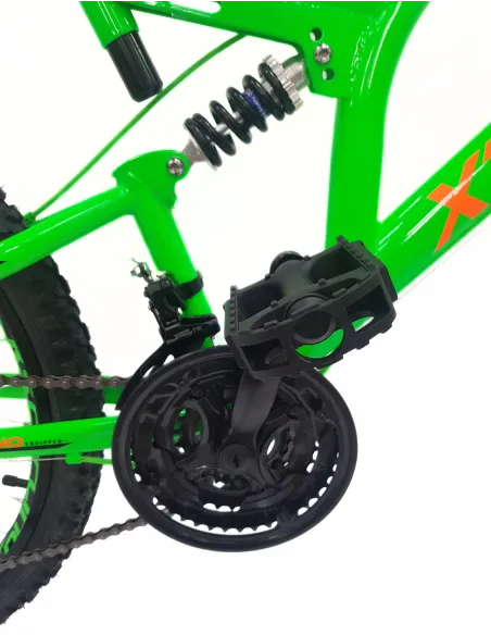 Rower Górski Dziecięcy 24 Młodzieżowy Pełna Amortyzacja Tarcze Microshift