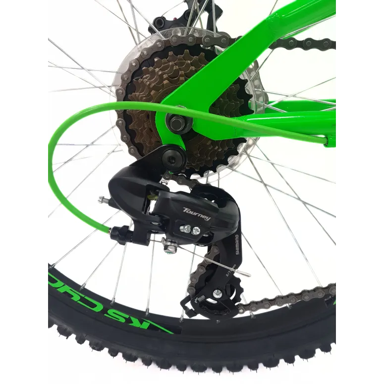 Rower Górski Dziecięcy 24 Młodzieżowy Pełna Amortyzacja Tarcze Microshift