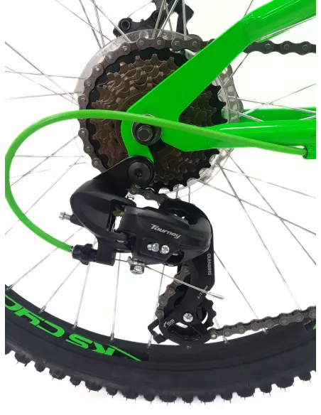 Rower Górski Dziecięcy 24 Młodzieżowy Pełna Amortyzacja Tarcze Microshift