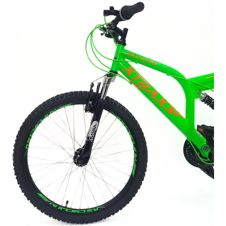 Rower Górski Dziecięcy 24 Młodzieżowy Pełna Amortyzacja Tarcze Microshift