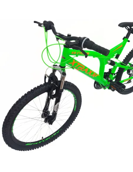 Rower Górski Dziecięcy 24 Młodzieżowy Pełna Amortyzacja Tarcze Microshift