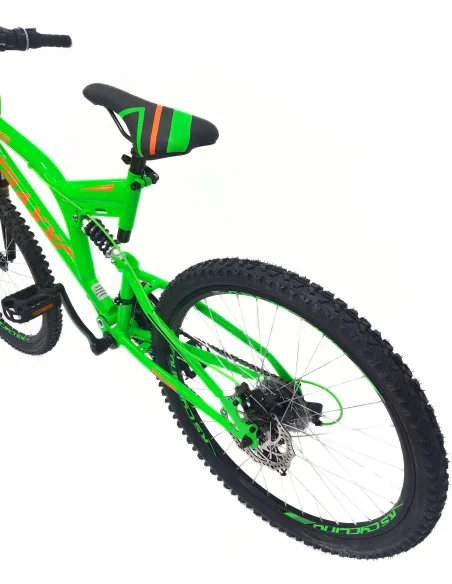 Rower Górski Dziecięcy 24 Młodzieżowy Pełna Amortyzacja Tarcze Microshift