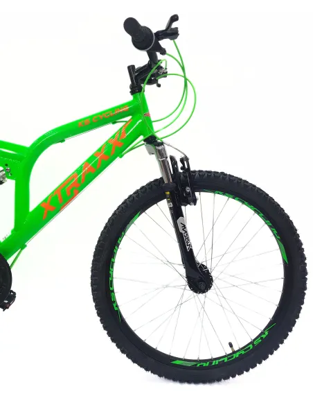 Rower Górski Dziecięcy 24 Młodzieżowy Pełna Amortyzacja Tarcze Microshift