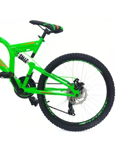 Rower Górski Dziecięcy 24 Młodzieżowy Pełna Amortyzacja Tarcze Microshift