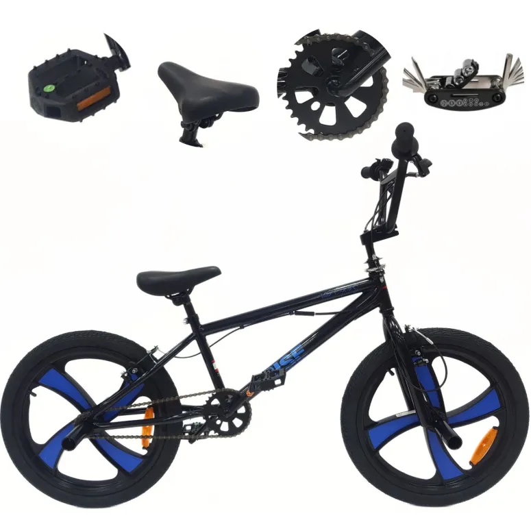 Rower BMX 20 Stal Młodzieżowy Unisex 4 Szprychy Rotor 360 Wyczynowy 80 kg