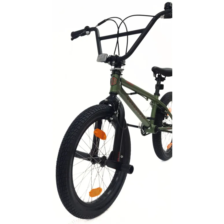 Rower BMX 20 Młodzieżowy Pegi Kierownica Rotor 360 Odblaski Stal U Brake