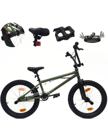 Rower BMX 20 Młodzieżowy Pegi Kierownica Rotor 360 Odblaski Stal U Brake