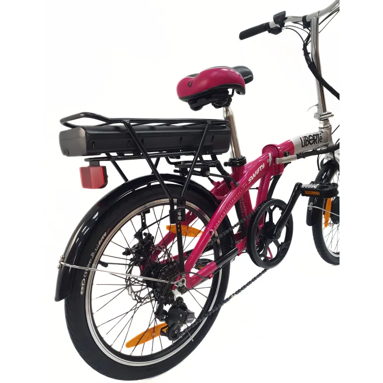 Elektryczny Rower Składany 20 Alu Wspomaganie Błotniki Dzwonek Bagaż Stopka