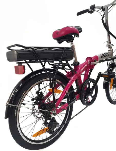 Elektryczny Rower Składany 20 Alu Wspomaganie Błotniki Dzwonek Bagaż Stopka