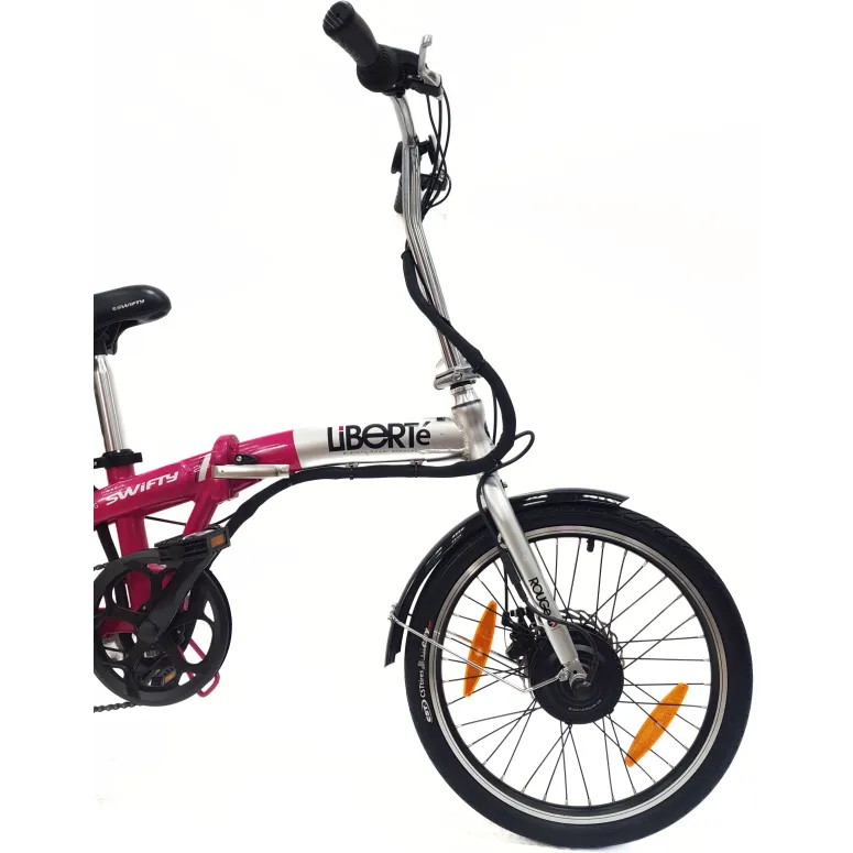 Elektryczny Rower Składany 20 Alu Wspomaganie Błotniki Dzwonek Bagaż Stopka