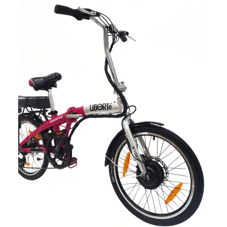 Elektryczny Rower Składany 20 Alu Wspomaganie Błotniki Dzwonek Bagaż Stopka