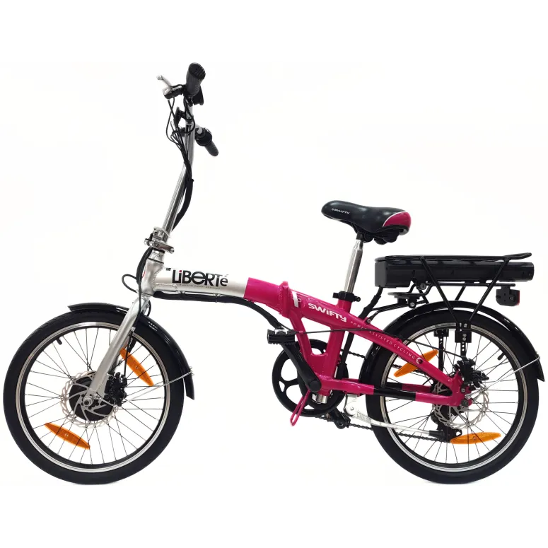 Elektryczny Rower Składany 20 Alu Wspomaganie Błotniki Dzwonek Bagaż Stopka