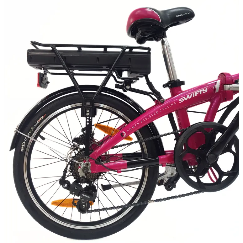 Elektryczny Rower Składany 20 Alu Wspomaganie Błotniki Dzwonek Bagaż Stopka