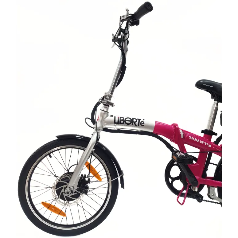 Elektryczny Rower Składany 20 Alu Wspomaganie Błotniki Dzwonek Bagaż Stopka