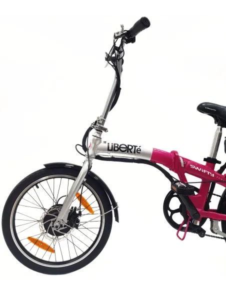 Elektryczny Rower Składany 20 Alu Wspomaganie Błotniki Dzwonek Bagaż Stopka