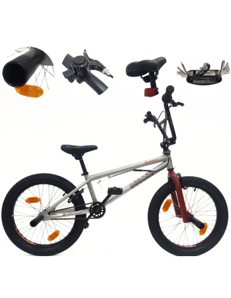 Rower BMX 20 Młodzieżowy Pegi Kierownica Rotor 360 Odblaski Stal U Brake