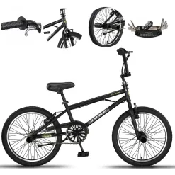 Rower BMX 20 Stal Młodzieżowy Pegi Do Trików Kierownica Rotor 360 Skatepark