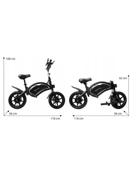 Elektryczny Pojazd Składany 14 Stal Uchwyt Oświetlenie Pegi Dzwonek Stopka