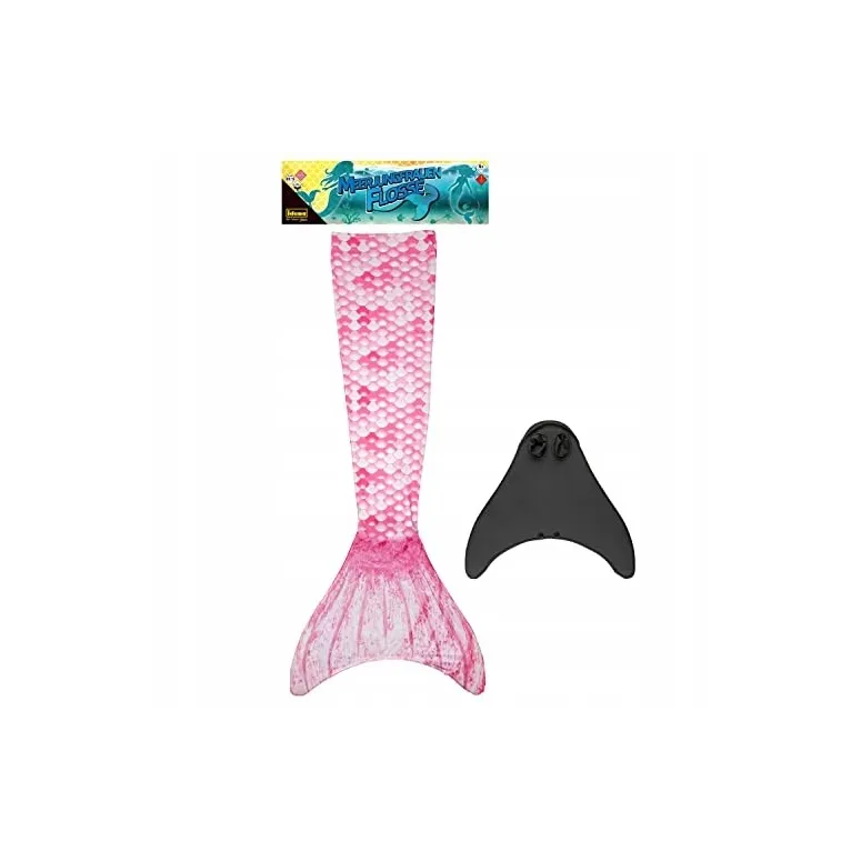 Strój Syrenki Idena Dziewczęcy Ogon Z Monopłetwą Różowy Kostium r. XS-S