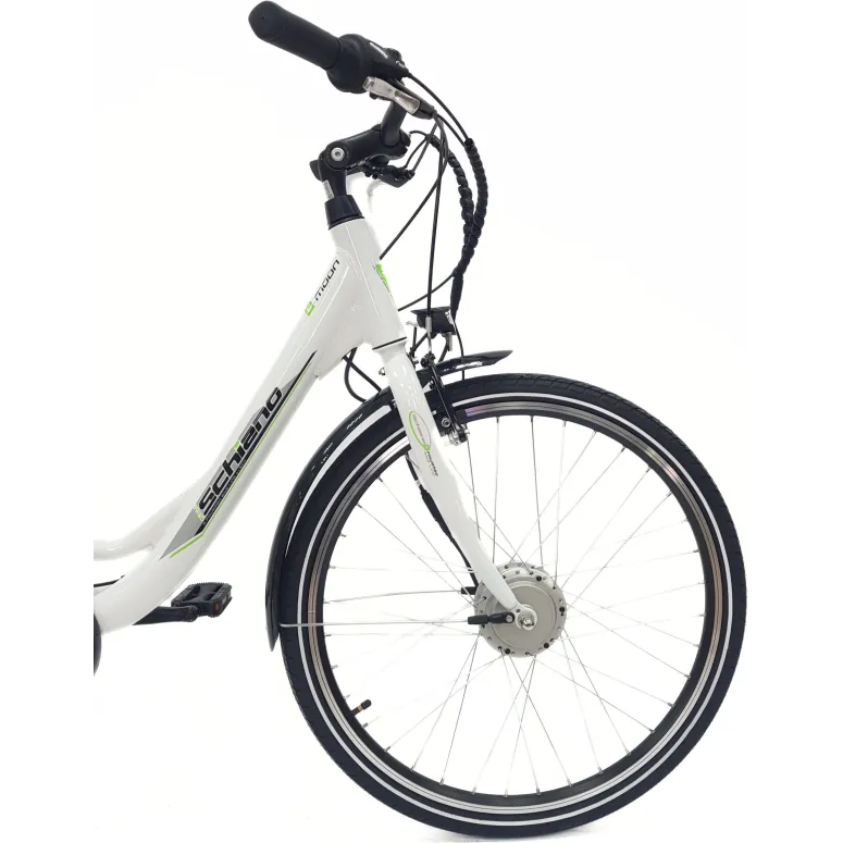 Elektryczny Rower Miejski 26 Alu Damski Wspomaganie Światła Bagażnik Stopka