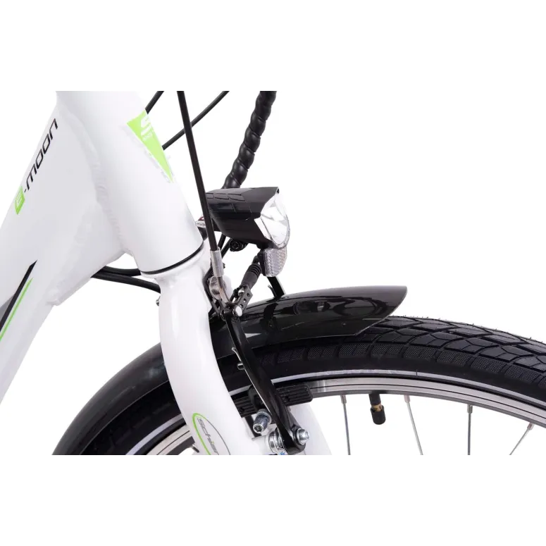 Elektryczny Rower Miejski 26 Alu Damski Wspomaganie Światła Bagażnik Stopka