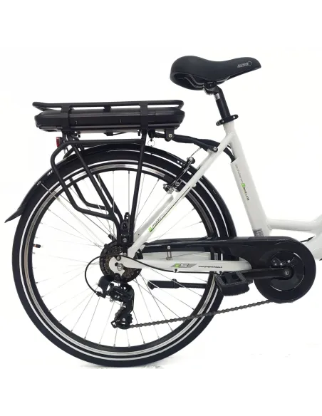Elektryczny Rower Miejski 26 Alu Damski Wspomaganie Światła Bagażnik Stopka