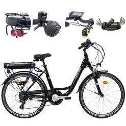 Elektryczny Rower Miejski 26 Alu V-Brake Revo Altus 250W 36V 13Ah Światła