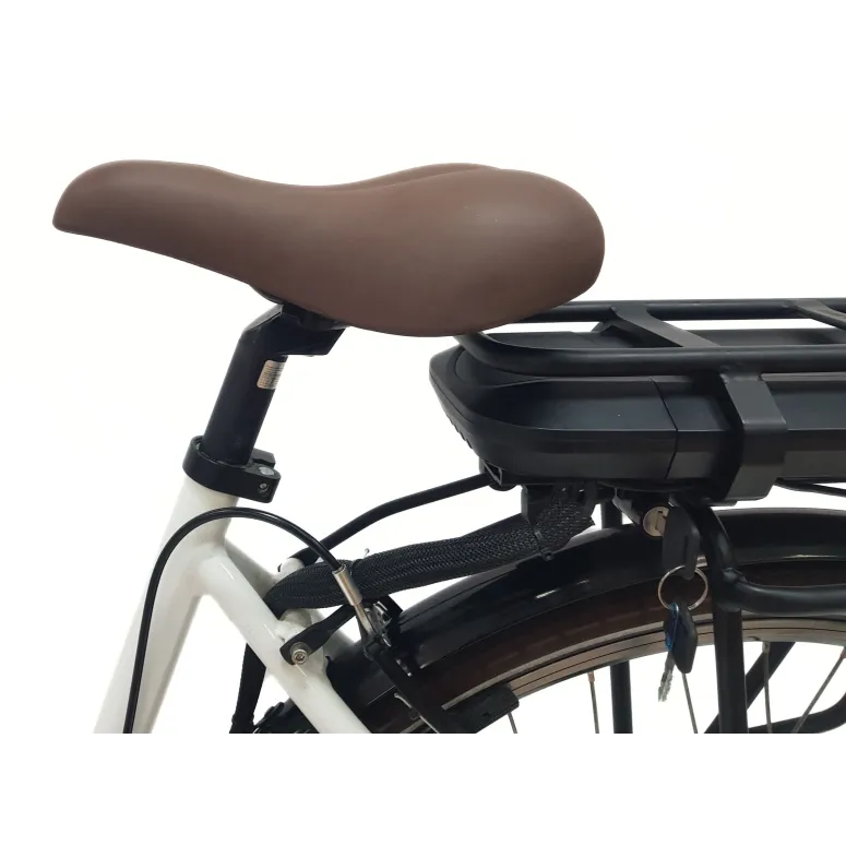 Elektryczny Rower Miejski Damski 28 Błotniki Oświetlenie Bagażnik Dzwonek