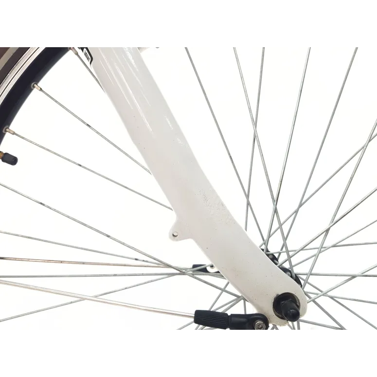 Elektryczny Rower Miejski Damski 28 Błotniki Oświetlenie Bagażnik Dzwonek