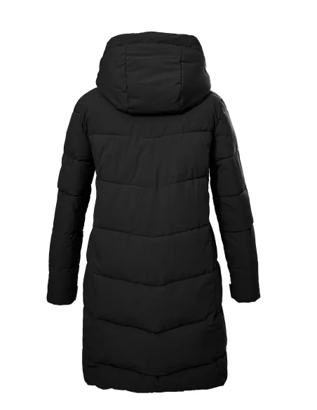 Damski Płaszcz Zimowy Killtec Kow 16 Z Kapturem Ciepły Pikowany Czarny r 36