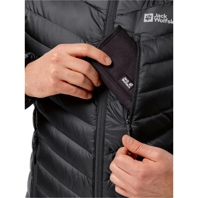 Kurtka Męska Puchowa Jack Wolfskin Passamani Down Hoddy Czarna r. M