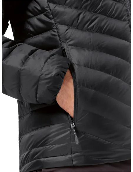 Kurtka Męska Puchowa Jack Wolfskin Passamani Down Hoddy Czarna r. M