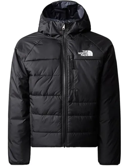 Kurtka Dziecięca Zimowa The North Face Perrito Puchowa Czarna Logo r. XXL