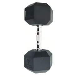 Hantla Żeliwna Hit Fitness 15 kg Powlekana Gumowana Do Ćwiczeń Treningu