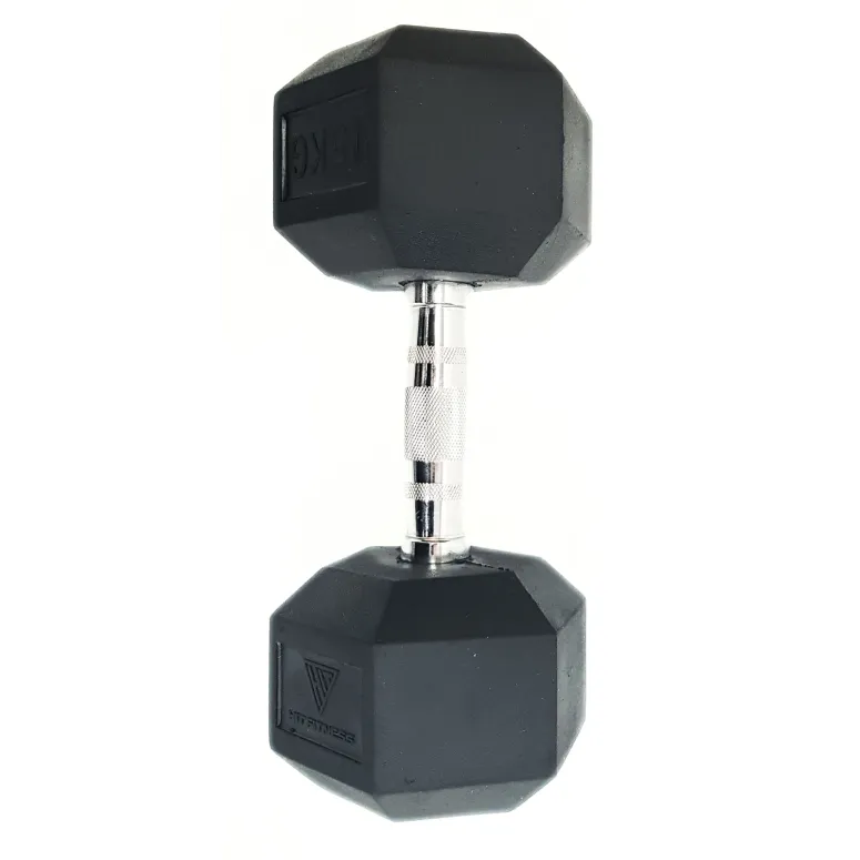 Hantla Żeliwna Hit Fitness 15 kg Powlekana Gumowana Do Ćwiczeń Treningu