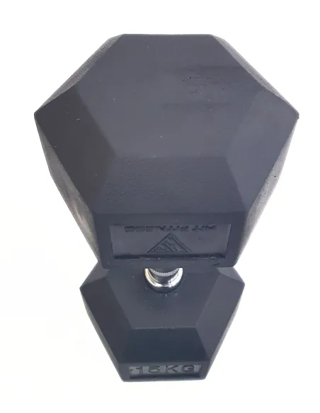 Hantla Żeliwna Hit Fitness 15 kg Powlekana Gumowana Do Ćwiczeń Treningu