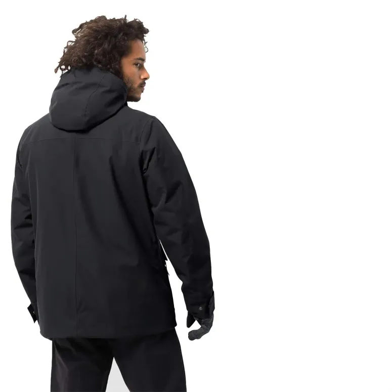 Kurtka Męska Jack Wolfskin West Coast Zimowa Z Kapturem Membrana Czarna XL