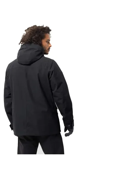 Kurtka Męska Jack Wolfskin West Coast Zimowa Z Kapturem Membrana Czarna XL