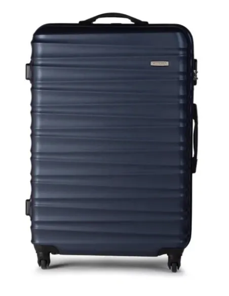 Duża Walizka Wittchen Twarda ABS Zamek Szyfrowy Na Kółkach Granatowa 96 L