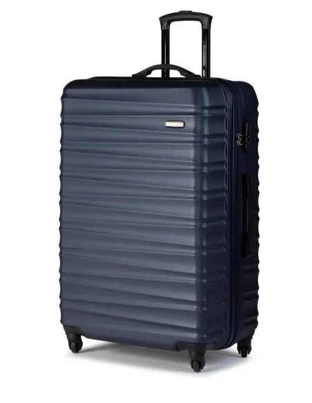 Duża Walizka Wittchen Twarda ABS Zamek Szyfrowy Na Kółkach Granatowa 96 L